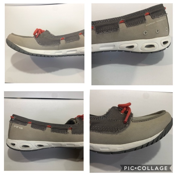 Columbia Women’s Gray/Tan Sunvent PFG Boat Shoes - Picture 6 of 8